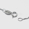 Anti-Tarnish Rhodium Plated 925 Sterling Silver Chain Necklaces STER-F039-12P-3