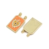 Brass Enamel Pendants KK-B157-28B-G-2