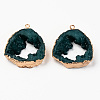 Druzy Resin Pendants RESI-R428-024-2