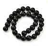 Synthetic Black Stone Beads Strands G-G508-4MM-2