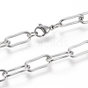 304 Stainless Steel Paperclip Chains Necklaces NJEW-I238-12P-2