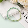 Dyed Rondelle Natural Malaysia Jade Beads Stretch Bracelets BJEW-JB05806-4