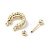 Rack Plating Brass Pave Clear Cubic Zirconia Nose Studs for Women Men EJEW-C097-23C-G-2