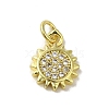 Real 18K Gold Plated Brass Pave Cubic Zirconia Pendants KK-M283-09B-01-1