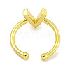 Rack Plating Brass Open Cuff Rings for Women RJEW-F162-01G-V-3