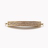 Long-Lasting Plated Brass Micro Pave Cubic Zirconia Links ZIRC-L072-17A-G-1