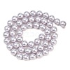 Frosted Glass Pearl Beads Strands GLAA-A044-08A-10-2