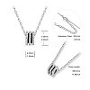 SHEGRACE Rhodium Plated 925 Sterling Silver Pendant Necklaces JN804A-4