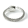 Snake Alloy Open Cuff Rings RJEW-K275-58AS-3