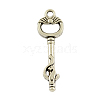 Tibetan Style Alloy Skeleton Key Pendants TIBEP-20586-AS-LF-1