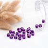Mixed Letters Opaque Acrylic Cube Beads X-SACR-S177-04-3
