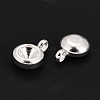 201 Stainless Steel Pendant Rhinestone Settings STAS-G224-27S-3