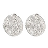 Textured 304 Stainless Steel Stud Earrings for Women SA-CBA0F84-02P-2