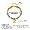 Minimalist Natural Green Aventurine & Satellite Chains Double-layer Bracelets PC9260-1-1