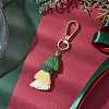 Christmas Theme Christmas Tree Polyester Cotton Tassel Pendant Decorations HJEW-JM02168-2