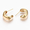 Brass Half Hoop Earrings X-KK-R117-036-NF-2