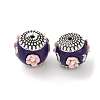 Handmade Resin Indonesia Round Beads IPDL-P005-13AS-01-1