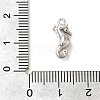 Marine Animal Theme Platinum  Brass Micro Pave Clear Cubic Zirconia Pendants KK-U031-01P-02-3