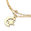 304 Stainless Steel Cable & Satellite Chains Double Layer Multi-strand Bracelet LS-BJEW-E092-04G-2