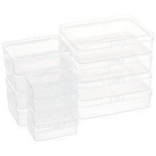 BENECREAT 12Pcs 3 Styles Transparent Plastic Storage Boxes CON-BC0007-35