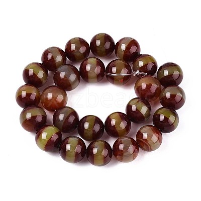 Tibetan Style dZi Agate Beads Strands G-N357-04A-01-1