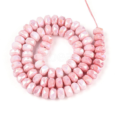 Anti-Tarnish Electroplate Glass Beads Strands GLAA-T025-8mm-11H-1