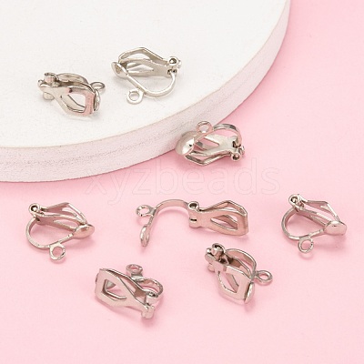 Brass Clip-on Earring Findings EC109-NF-1