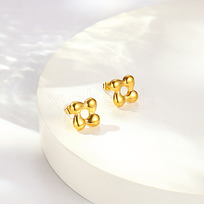 304 Stainless Steel Stud Earrings for Women FU8032-1-1