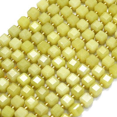 Natural Lemon Jade Beads Strands G-K389-A01-01-1