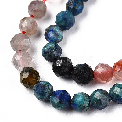 Natural & Synthetic Mixed Gemstone Beads Strands G-D080-A01-01-32-1