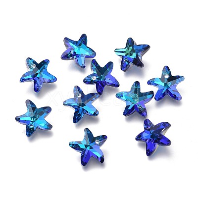 Electroplate Glass Charms X-GLAA-H101-B-02-1