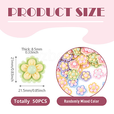 50Pcs Opaque Cartoon Resin Decoden Cabochons RESI-TA0005-64-1