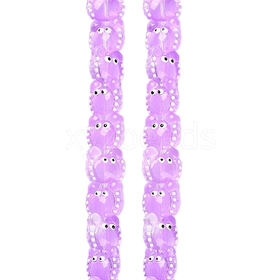 Transparent Glass Beads Strands LAMP-L078-010D-1