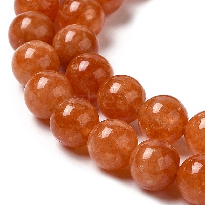 Natural Dyed White Jade Beads Strands G-M402-C03-08-1