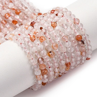 Natural Ferruginous Quartz Beads Strands G-B142-A01-3mm-1