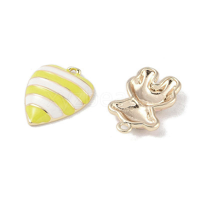 40Pcs 10 Styles Brass Enamel Charms KK-A218-07-1