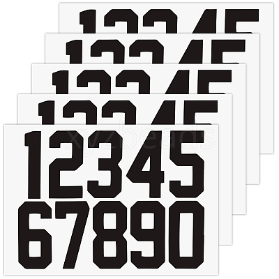 Number 0~9 PET Self-Adhesive Reflective Mailbox Stickers DIY-WH20010-26B-02-1