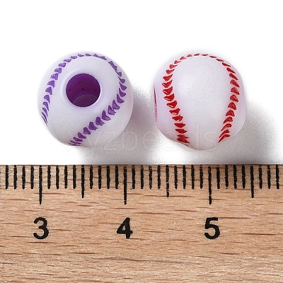 Opaque Acrylic European Beads SACR-P031-25A-1