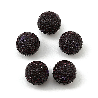 Grade A Rhinestone Pave Disco Ball Beads RB-Q105-1-1