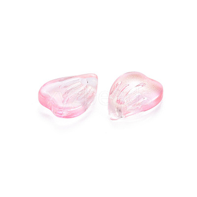 Transparent Spray Painted Glass Charms GLAA-S190-020A-05-1