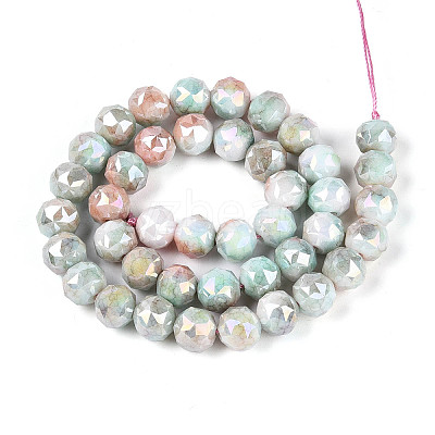 Anti-Tarnish Electroplate Glass Beads Strands GLAA-N010-10mm-15-1
