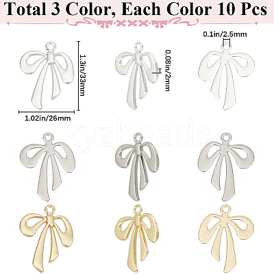 30Pcs 3 Colors Rack Plating Alloy Pendants FIND-SP0002-49A-1