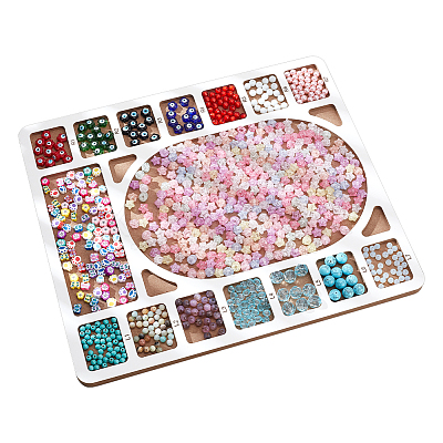 Wooden Bead Design Boards WOOD-WH0042-26C-1