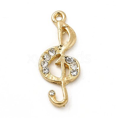 Rack Plating Alloy Rhinestone Pendants ALRI-M006-06G-1