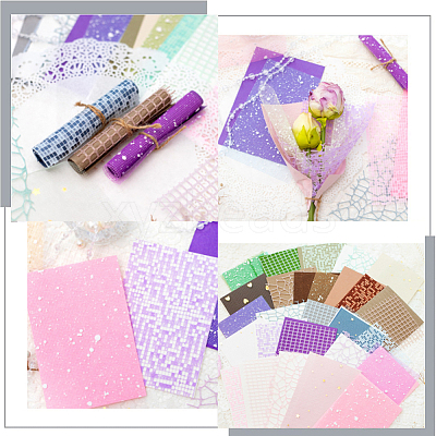 10 Sets 5 Colors Invitation Card Scrapbook Paper Pad DIY-SP0004-48-1