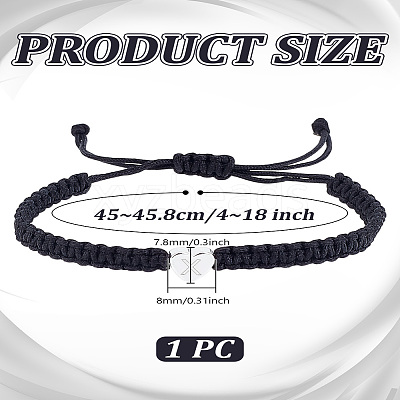 1Pc Adjustable Nylon Cord Braided Bracelets for Women Men BJEW-LP0001-34X-P-1