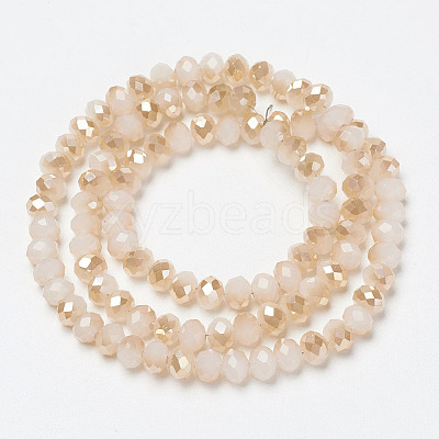 Electroplate Glass Beads Strands EGLA-A034-J6mm-K07-1