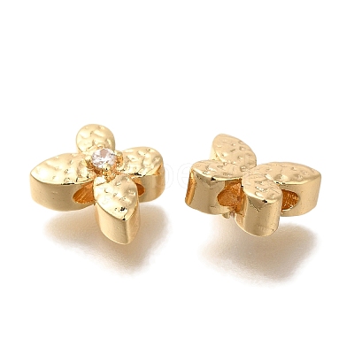 Brass Micro Pave Cubic Zirconia KK-Q001-04G-02-1