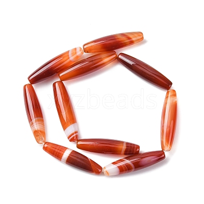 Natural Banded Agate/Striped Agate Beads Strands G-Z113-A06-1