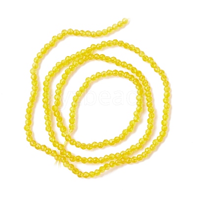 Transparent Glass Beads Strands GLAA-C019-01A-24-1